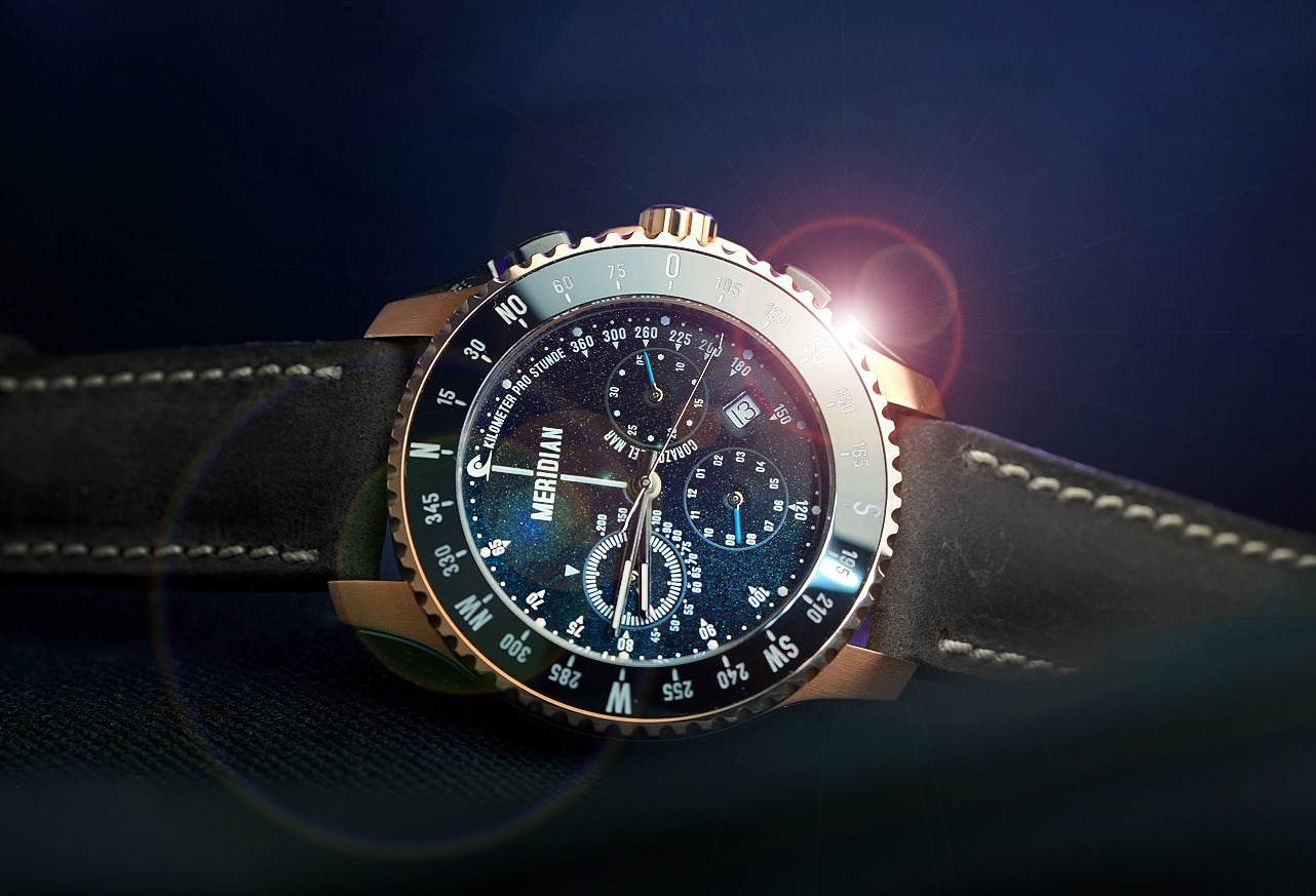 MERIDIAN CHRONOGRAPH AWARD LIMITED EDITION GOLD-BLUE GALAXY